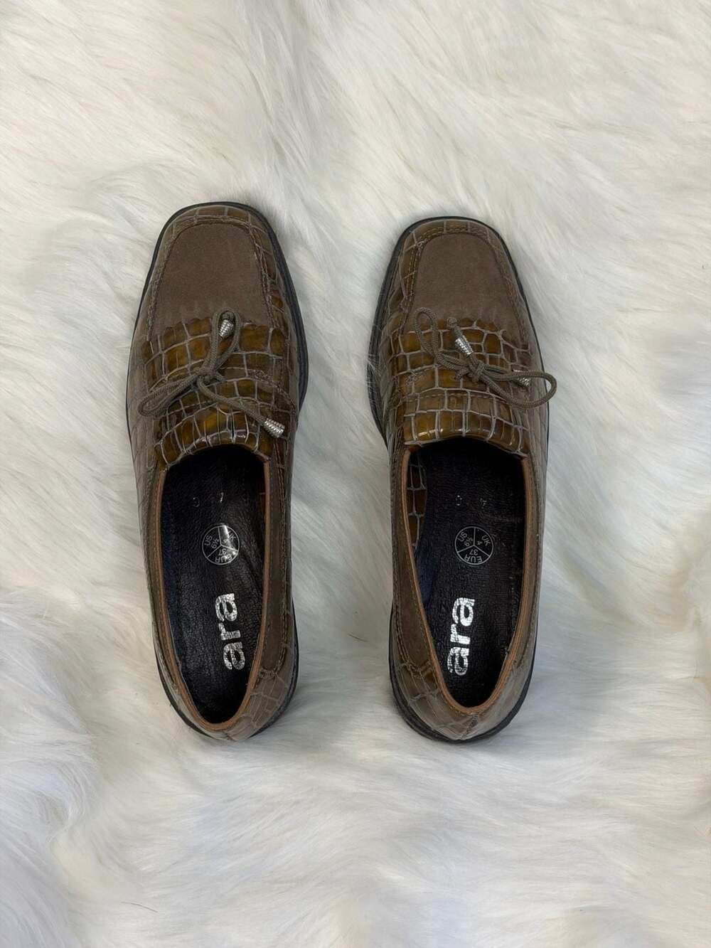 ara Women's Rachel Slip-On Loafer, Croco, 6.5